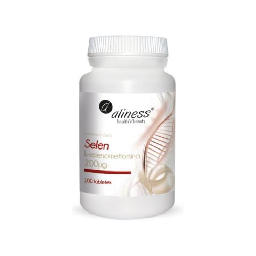 Miniaturka artykułu - ALINESS Selen Select® L-selenometionina 200µg - 100 tabletek