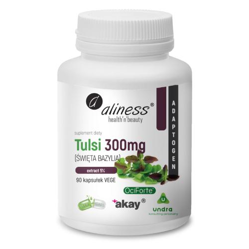 Miniaturka artykułu - ALINESS TULSI 300mg (Święta Bazylia), 90 kaps.