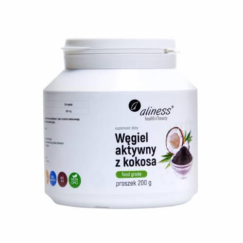 Miniaturka artykułu - ALINESS Węgiel aktywny z kokosa, 200g