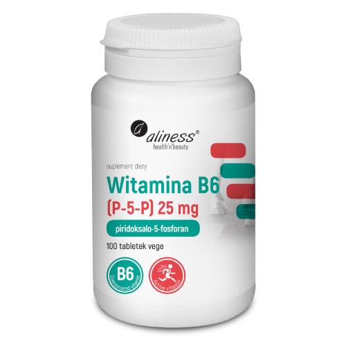 Miniaturka artykułu - ALINESS Witamina B6 (P-5-P) 25 mg - 100 tabletek