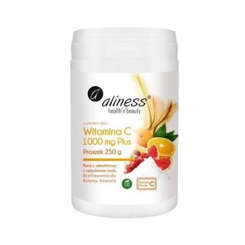 Miniaturka artykułu - ALINESS Witamina C 1000 Buforowana Plus Proszek - 250 g