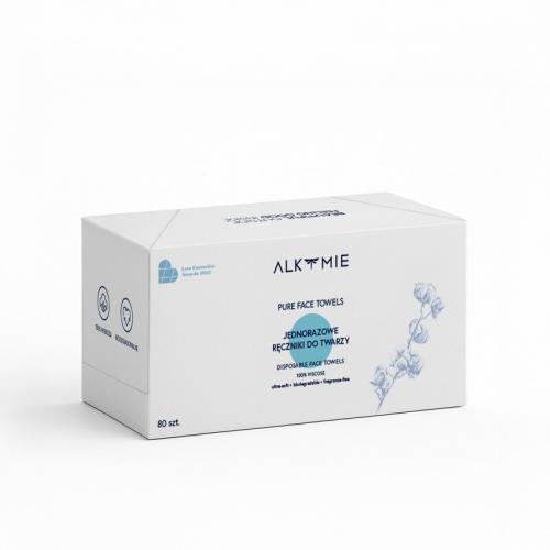 Miniaturka artykułu - Alkmie Pure Face Towels Ręczniczki do twarzy, 80 szt.