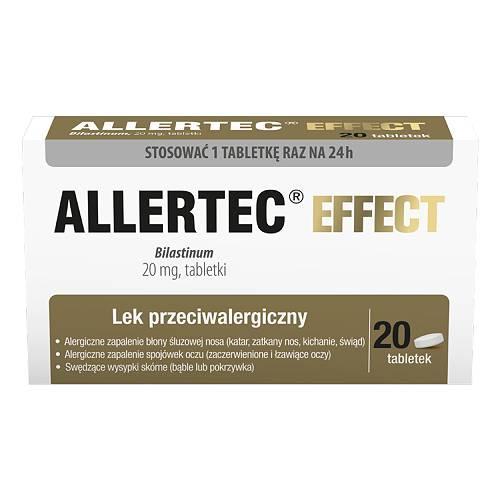 Miniaturka artykułu - ALLERTEC Effect 20 mg, 20 tabletek USZKODZONE TEKTUROWE OPAKOWANIE