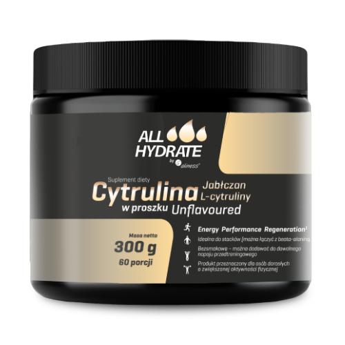 Miniaturka artykułu - AllHydrate Cytrulina (jabłczan L-cytruliny) proszek, 300 g