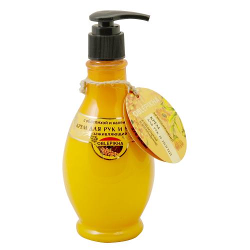 Miniaturka artykułu - Oblepikha Krem do rąk i paznokci z rokitnikiem i nagietkiem, 275ml