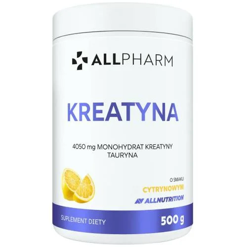 Miniaturka artykułu - Allnutrition Allpharm Monohydrat kreatyny smak cytrynowy, 500 g