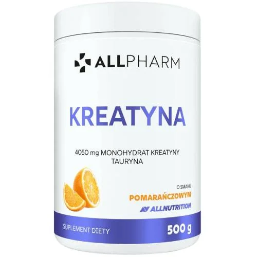 Miniaturka artykułu - Allnutrition Allpharm Monohydrat kreatyny smak pomarańczowy, 500 g