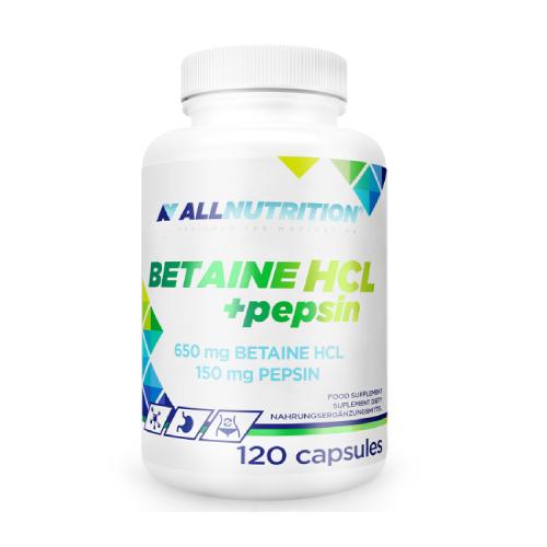 Miniaturka artykułu - ALLNUTRITION - Betaine HCl + Pepsin, 120 kapsułek