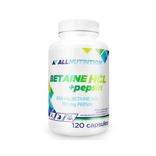 Miniaturka artykułu - Allnutrition Betaine HCl + Pepsin, 120 kaps.