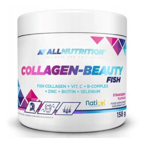Miniaturka artykułu - ALLNUTRITION Collagen-Beauty Fish truskawka, 158g