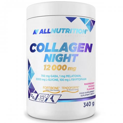 Miniaturka artykułu - Allnutrition Collagen Night 12 000 mg smak pomarańcza-cytryna, 340 g 