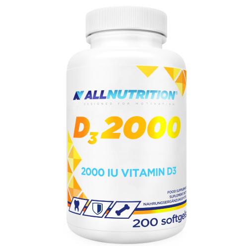 Miniaturka artykułu - ALLNUTRITION D3 2000, 200 kaps.