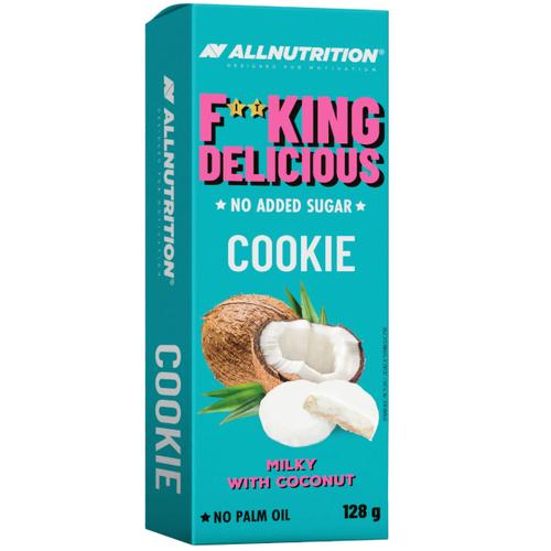 Miniaturka artykułu - Allnutrition Fitking Cookie Ciasteczka mleczne z kokosem, 128 g
