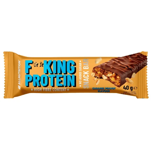 Miniaturka artykułu - ALLNUTRITION Fitking Protein Snack Bar Caramel Peanut Baton proteinowy, 40g