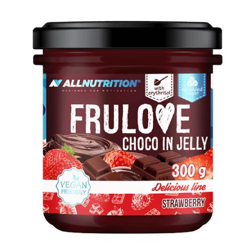 Miniaturka artykułu - Allnutrition Frulove Choco in Jelly Strawberry - Truskawki w czekoladowej frużelinie, 300 g KR&Oacute;TKA DATA 30.09.2026