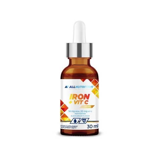 Miniaturka artykułu - Allnutrition Iron + Vit C Drops, 30 ml