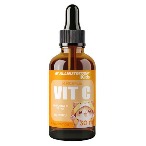 Miniaturka artykułu - Allnutrition Kids Witamina C Krople dla dzieci, 30 ml USZKODZONE BRAK OPAKOWANIA TEKTUROWEGO