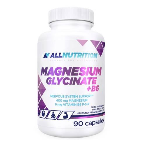 Miniaturka artykułu - Allnutrition Magnesium glycinate + B6, 90 kaps.