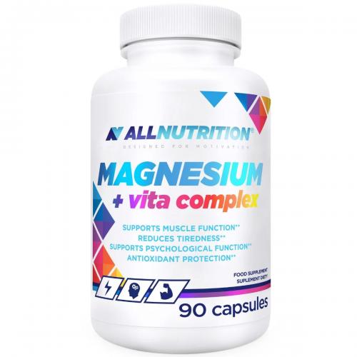 Miniaturka artykułu - Allnutrition Magnesium + Vita Complex, 90 kaps.