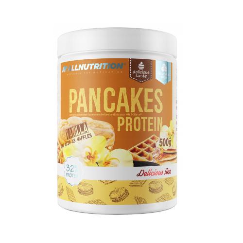 Miniaturka artykułu - ALLNUTRITION Pancakes Protein Mieszanka do naleśnik&oacute;w i gofr&oacute;w o smaku wanilii, 500g