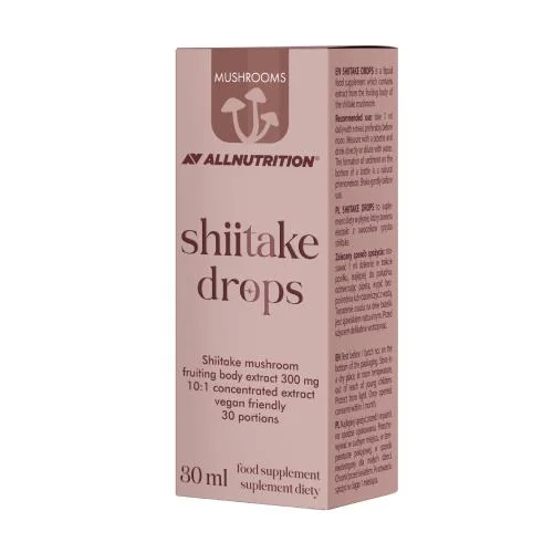 Miniaturka artykułu - Allnutrition Mushrooms Shitake Drops, 30 ml KR&Oacute;TKA DATA 10.12.2026