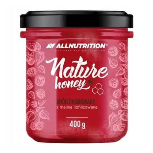 Miniaturka artykułu - ALLNUTRITION Nature Honey Mi&oacute;d kremowany z maliną, 400g KR&Oacute;TKA DATA 31.10.2026