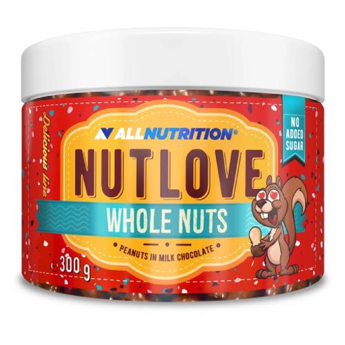Miniaturka artykułu - ALLNUTRITION NutLove WholeNuts Arachidy w mlecznej czekoladzie, 300g