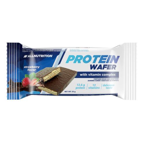 Miniaturka artykułu - ALLNUTRITION Protein Wafer truskawka, 35g
