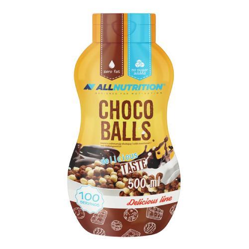 Miniaturka artykułu - ALLNUTRITION Sweet Sauce Sos zero Choco Balls, 500ml USZKODZONY PLASTIKOWY KOREK
