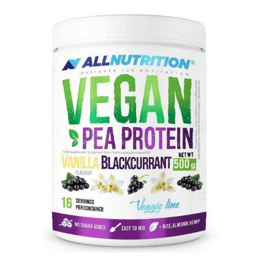 Miniaturka artykułu - ALLNUTRITION Vegan Pea Protein Vanilla Blackcurrant, 500g (16 porcji)