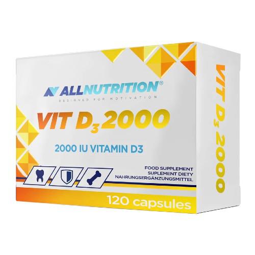 Miniaturka artykułu - Allnutrition VIT D3 2000, 120 kapsułek