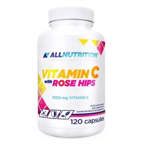 Miniaturka artykułu - Allnutrition Vitamin C with Rose Hips Witamina C z dziką r&oacute;żą, 120 kaps.