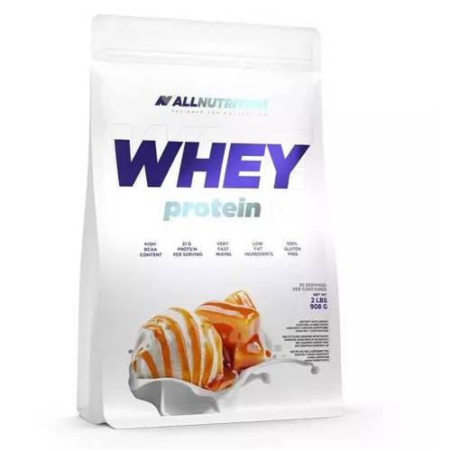 Miniaturka artykułu - Allnutrition Whey Protein, Carmel ice cream, 908g