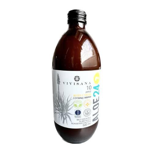 Miniaturka artykułu - ALOE 24/7 Sok z Aloesu z cytryną i imbirem, 500 ml