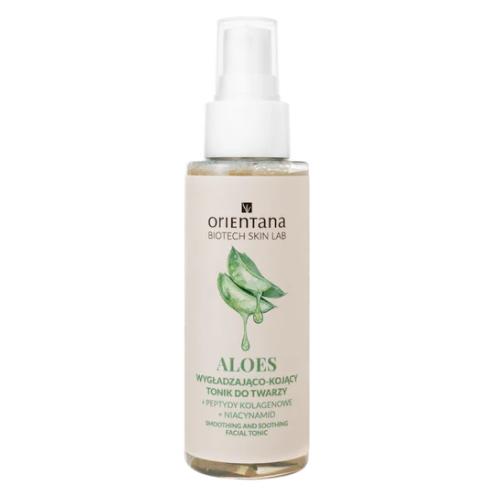 Miniaturka artykułu - Orientana Wygładzająco-kojący tonik do twarzy Aloes Peptydy kolagenowe Niacynamid, 100 ml