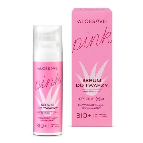 Miniaturka artykułu - ALOESOVE Pink Serum do twarzy SPF 30, 30 ml  KRÓTKA DATA 30.09.2025