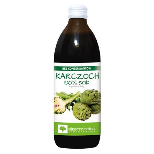 Miniaturka artykułu - Alter Medica Sok Karczoch 100%, 500 ml USZKODZONE/ETYKIETA