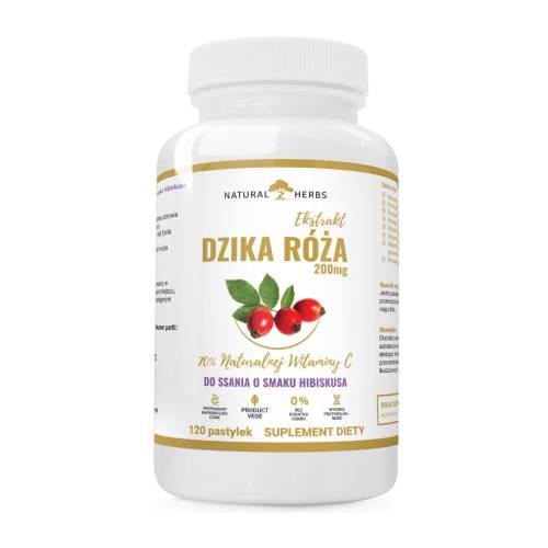 ALTO PHARMA Dzika R&oacute;ża ekstrakt smak Hibiskus, 120 tabletek do ssania