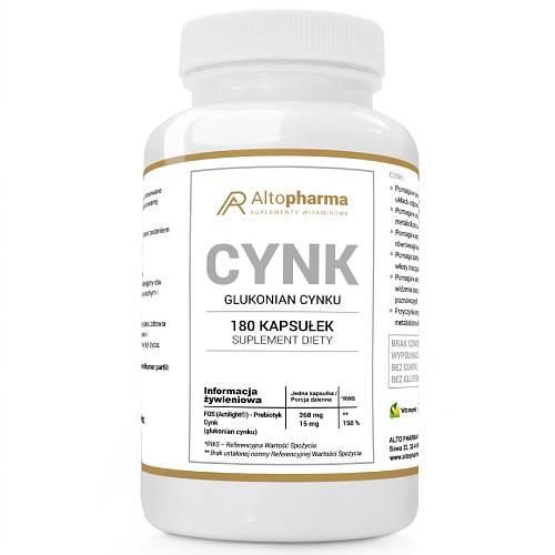 Miniaturka artykułu - ALTOPHARMA Cynk, 180 kaps.