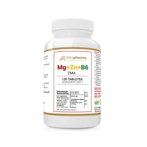 Miniaturka artykułu - ALTOPHARMA Mg+Zn+B6, 120 tabletek