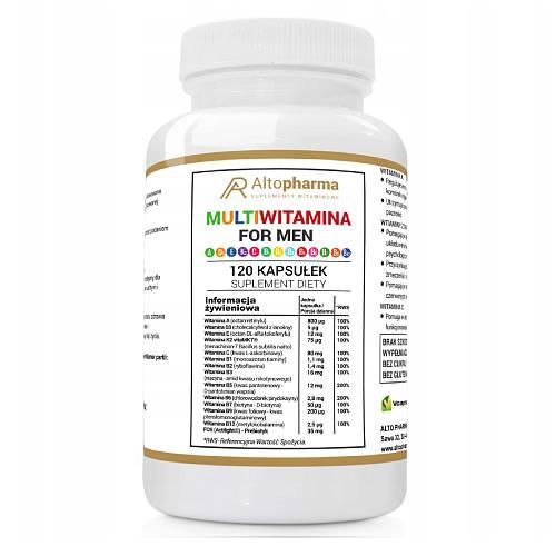 Miniaturka artykułu - ALTOPHARMA Multiwitamina Complex Dla Mężczyzn, 120 kaps.