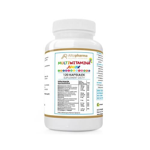 Miniaturka artykułu - ALTOPHARMA Multiwitamina JUNIOR + Prebiotyk, 120 kapsułek