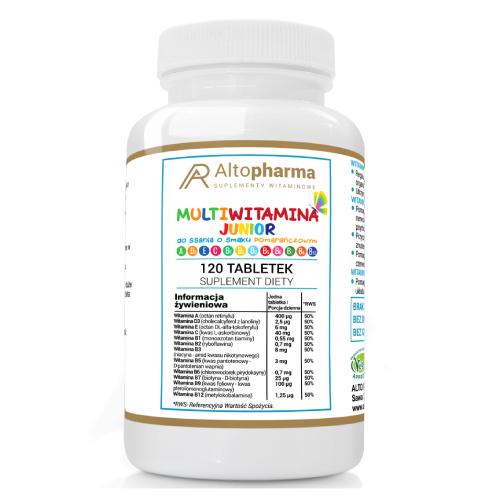 Miniaturka artykułu - ALTOPHARMA Multiwitamina Junior dla dzieci, 120 tabletek do ssania
