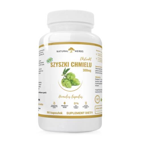 Miniaturka artykułu - ALTOPHARMA Natural Herbs Szyszki Chmielu 300 mg, 90 kaps.