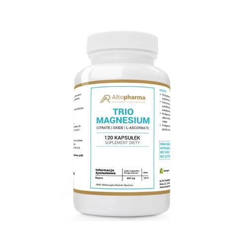 Miniaturka artykułu - ALTOPHARMA Trio Magnesium, 120 kapsułek