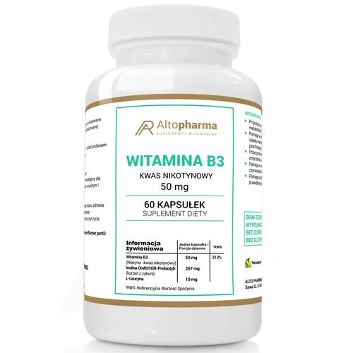 Miniaturka artykułu - ALTOPHARMA Witamina B3 50 mg, 60 kaps.