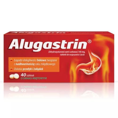 Miniaturka artykułu - ALUGASTRIN - 40 tabletek  BRAK KARTONU