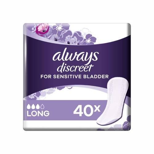 Always Discreet Long Wkładki higieniczne na nietrzymanie moczu, 40 szt.