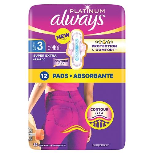 Miniaturka artykułu - Always Platinum Podpaski Super Extra Rozmiar 3, 12 szt.