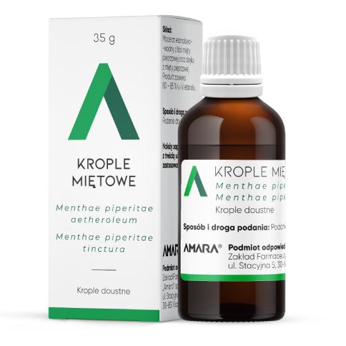 Miniaturka artykułu - AMARA Krople miętowe, 35g